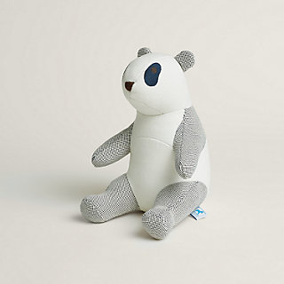 Epopee Emile panda plush - Blue | Hermès UK